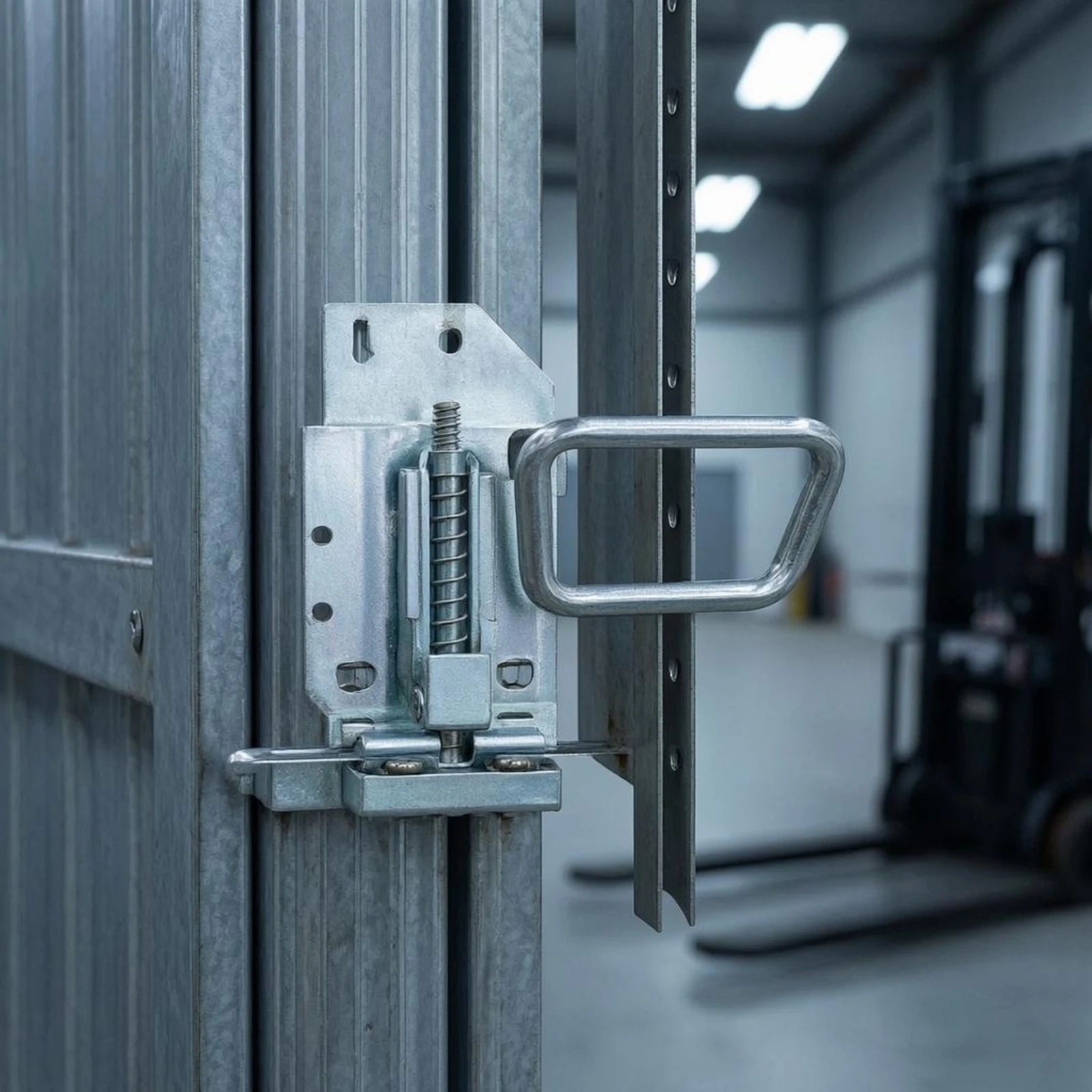 Manual Metal Door Latch Punched Mounting Holes Galvanized Steel Latch Garage Door Slide Lock Corrosion Resistant