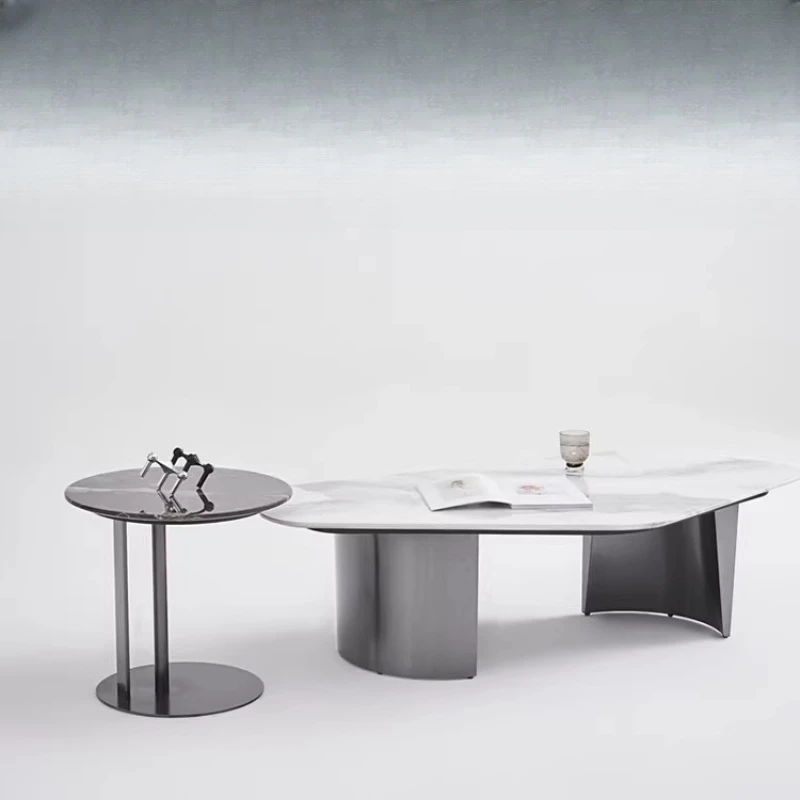 

Minimalist home marble coffee table living room designer special-shaped coffee table combination