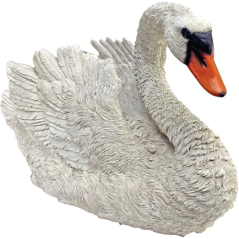 

Design Toscano QM21389 White Swan Garden Bird Statue 18 Inch Full Color Outdoor Decorations for Garden Yard