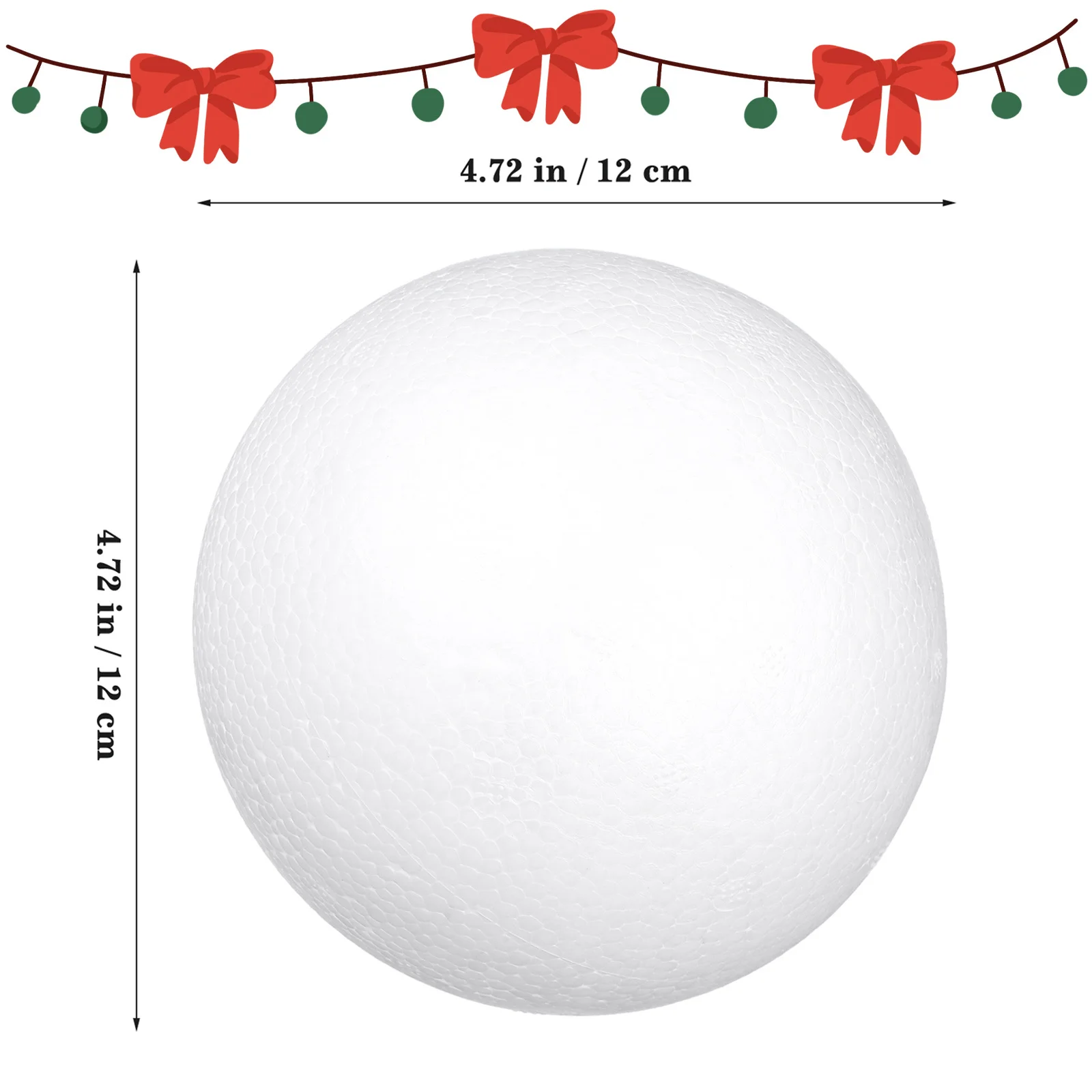 6pcs 12Cm Smooth Balls Painting Diy Children Craft Supplies Children Ball Styrophome Craft Balls Ball Blank Ornament