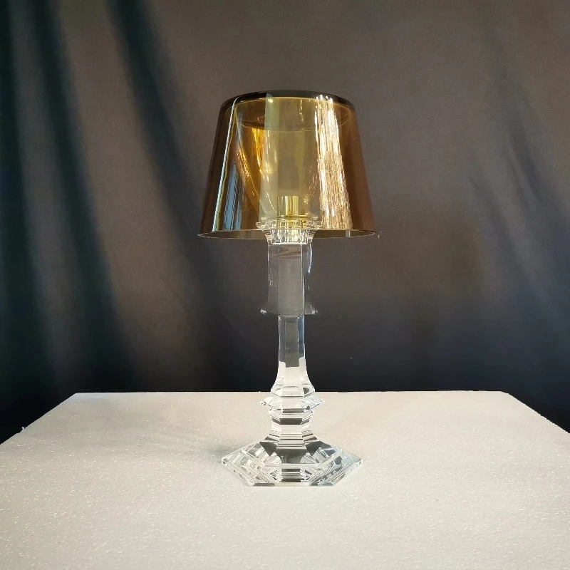 Transparent crystal candle holder wedding table decoration