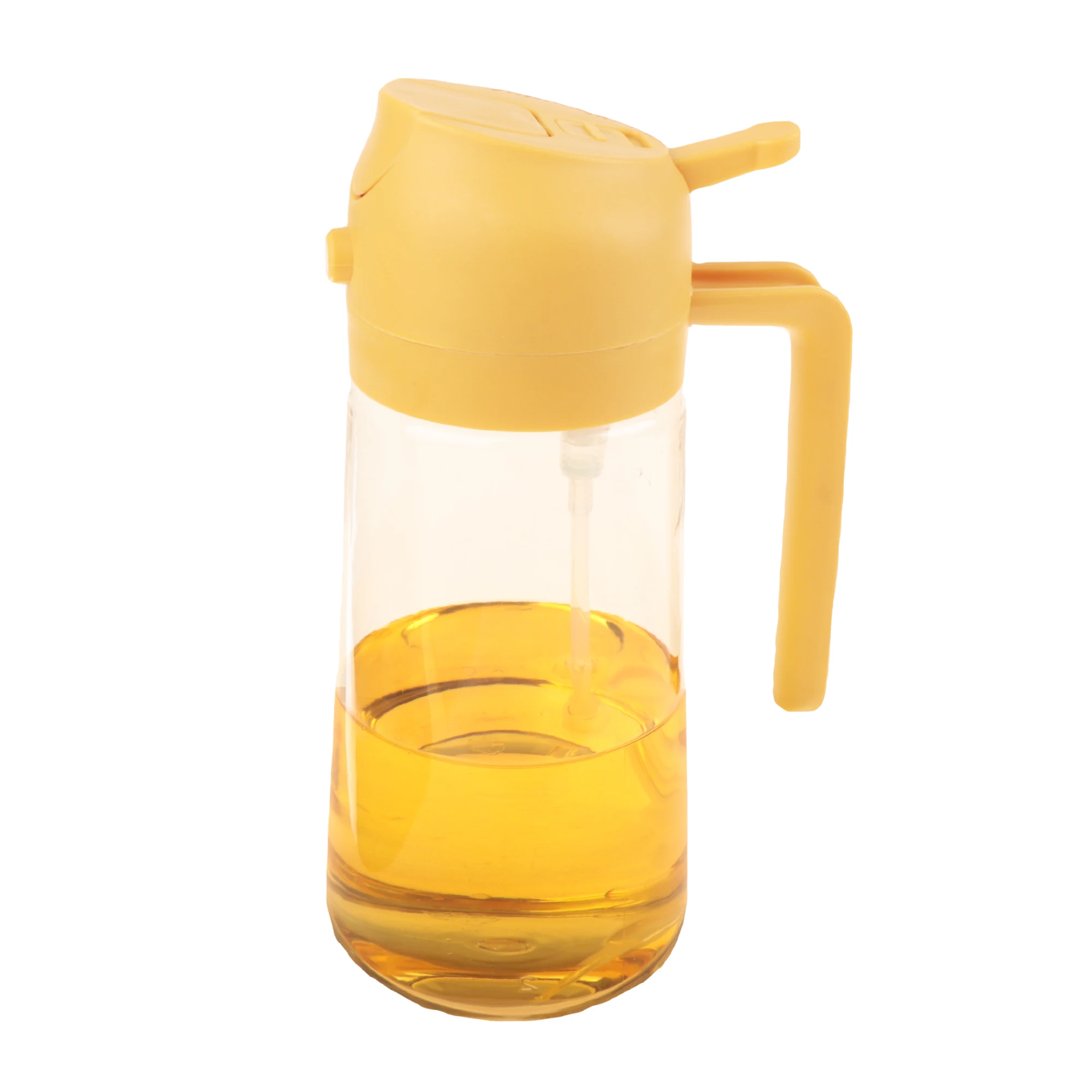 16-Unzen-Ölspenderflasche für die Küche, 2-in-1-Olivenölspender und Ölsprüher, 470-ml-Olivenölsprühflasche zum Kochen – Detail 3