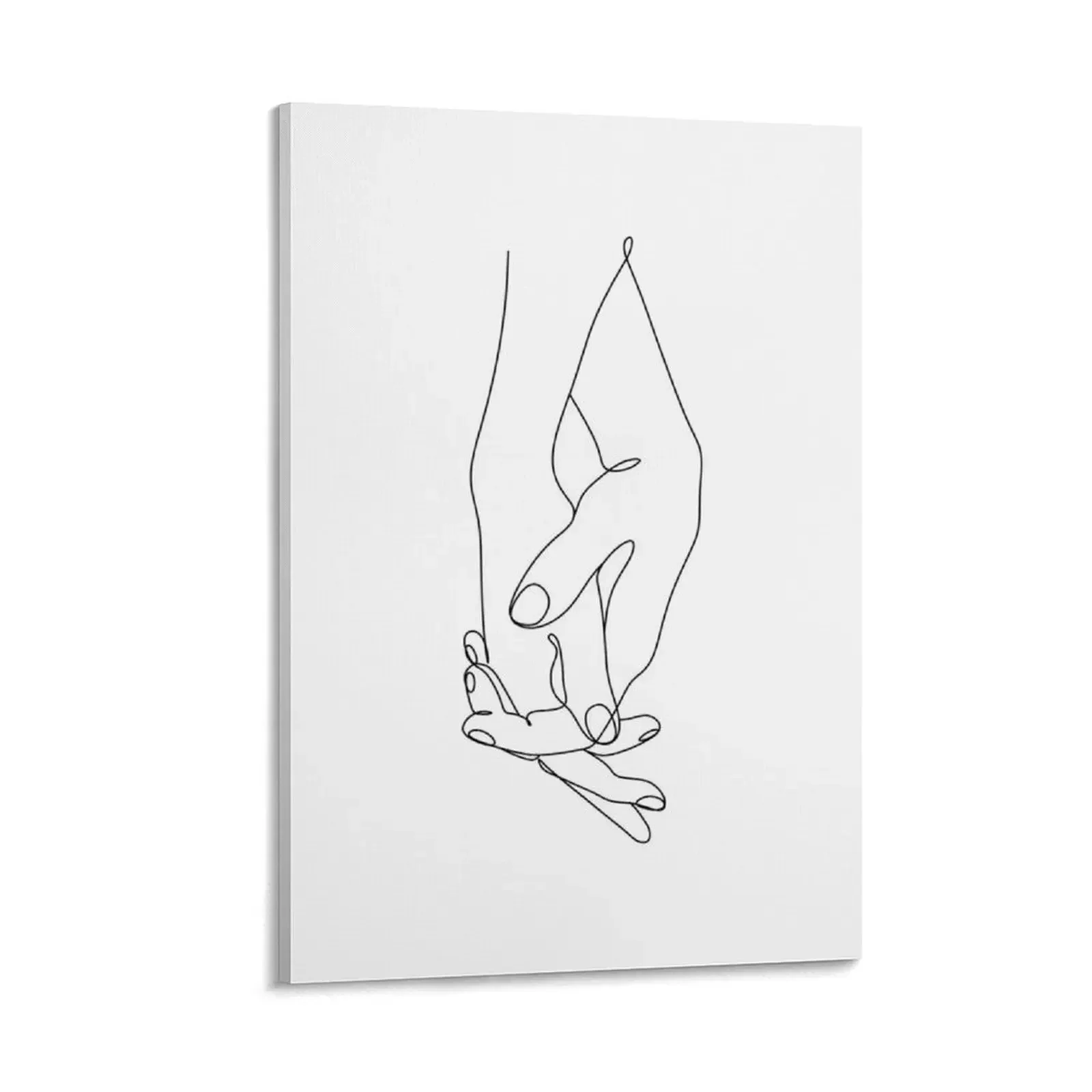 

Love Heart Hands Line Art Poster, Hands Line Art, Poster, Print, Black and White Print, Wall Art, Home Decor Canvas Painting