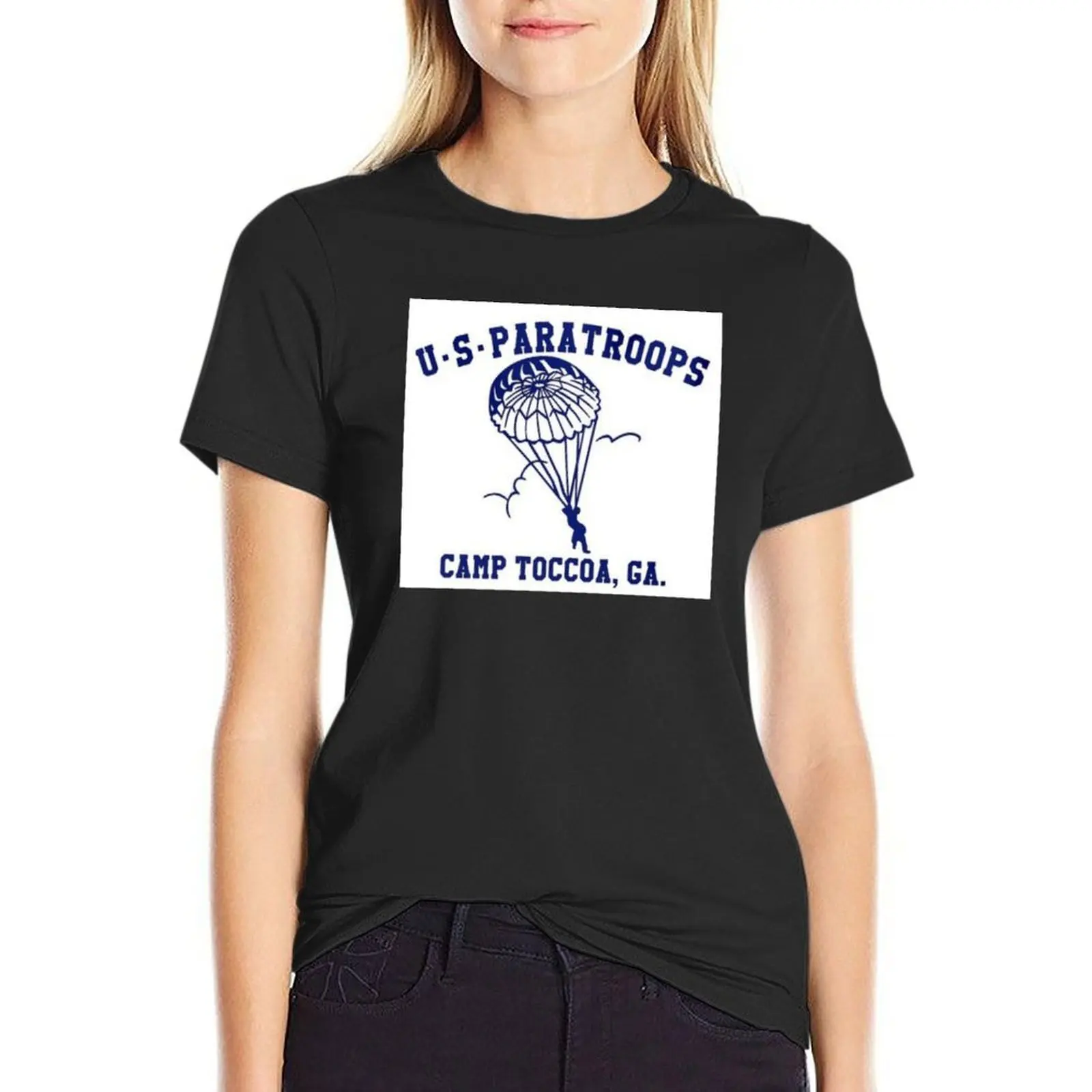 

US Paratrooper Camp Toccoa T-Shirt Short sleeve tee anime clothes cute clothes t-shirt dress for Women plus size sexy