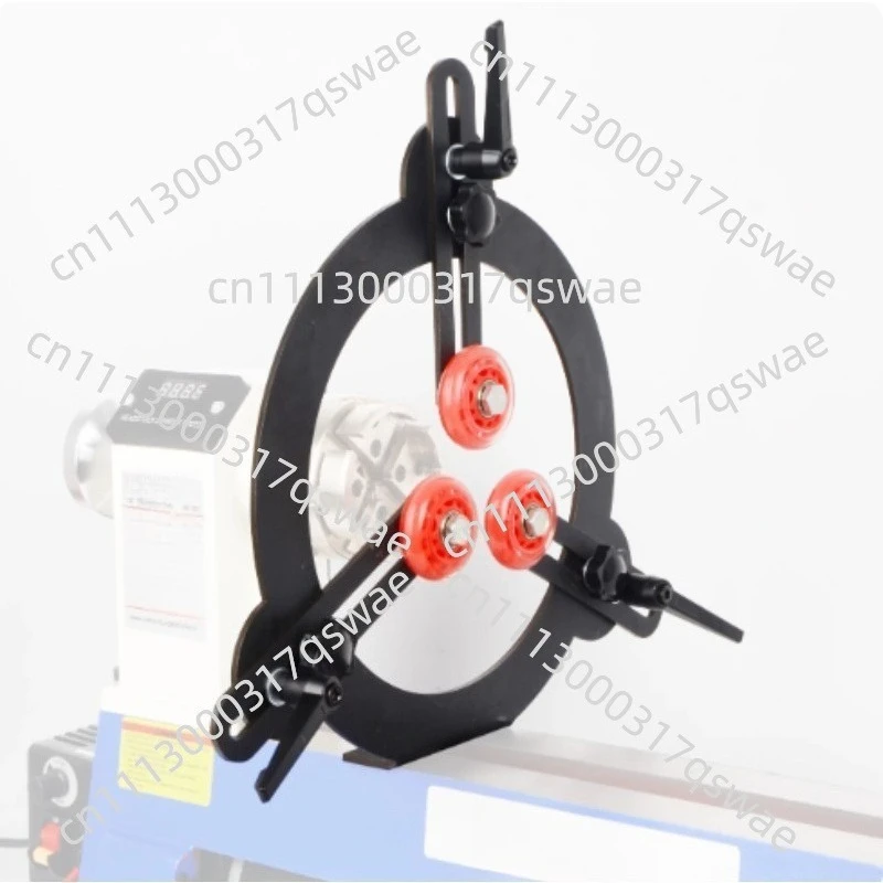Three-Wheel Anti-Shock Woodturning Tool Woodworking Lathe Center Frame Round Workpiece Support Stable Base For Crafting