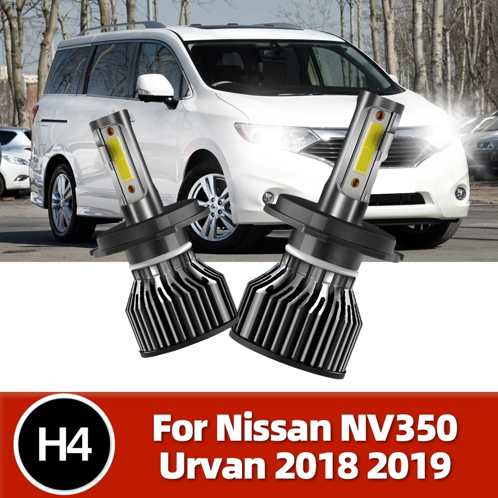 

LSlight 2Pcs H4 LED Headlight Bulbs High/Low Beam 6000K Lamps Car 12V Headlamp Fit For Nissan NV350 Urvan 2018 2019 (Van 4-Door)