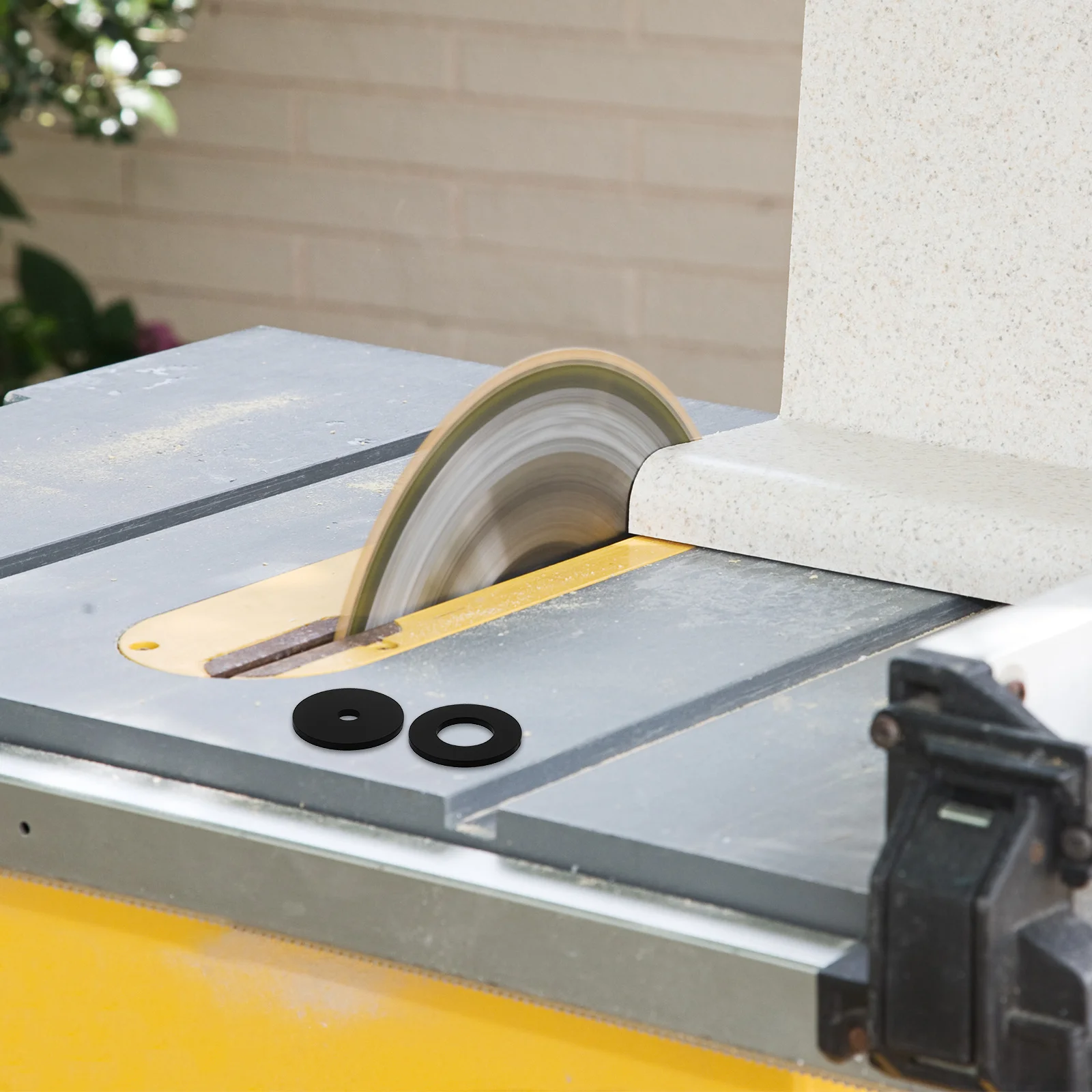 

2Pcs Router Table Insert Ring Sturdy Plastic Waterproof Double Hole Design Woodworking Home Decor Accessory Router Table Insert