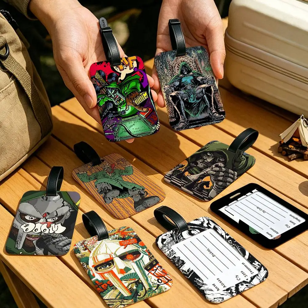 M-MF DOOM PVC Baggage Identification Tag Anti lost Information Card Holder Travel Suitcase Name Tag
