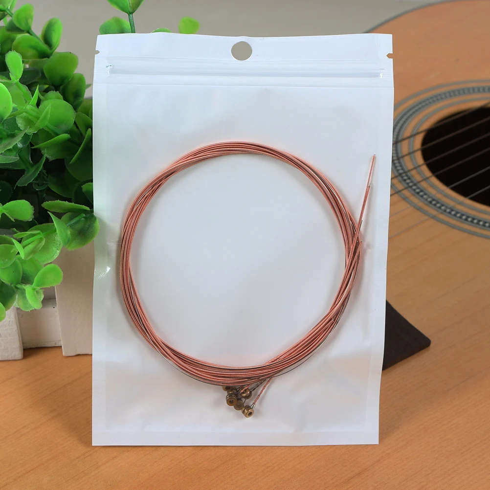 

3pcs Acoustic Guitar Steel Brass String Steel Wire Guitar String Guitar Music Instruments Parts Accessories (Yellow Red and Colo