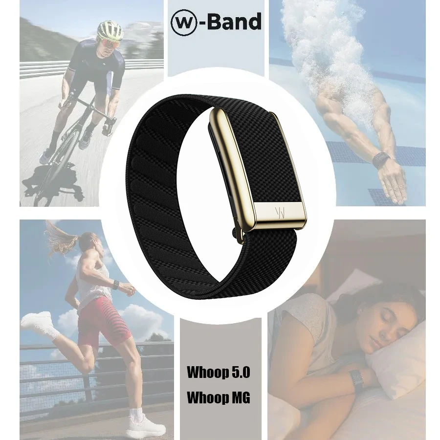 

Подходит для ремешка Whoop 5.0, нейлоновый эластичный спортивный ремешок с металлическим U-образным элементом ярко-золотого цвета.