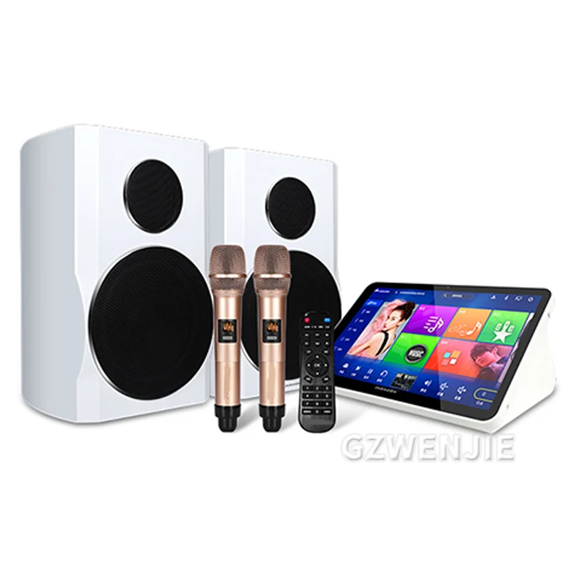 

KTV All-in-one Singing Machine Family KTV Audio Set Dual Microphone Screen Bluetooth Speakers Portable Party Multifunctional