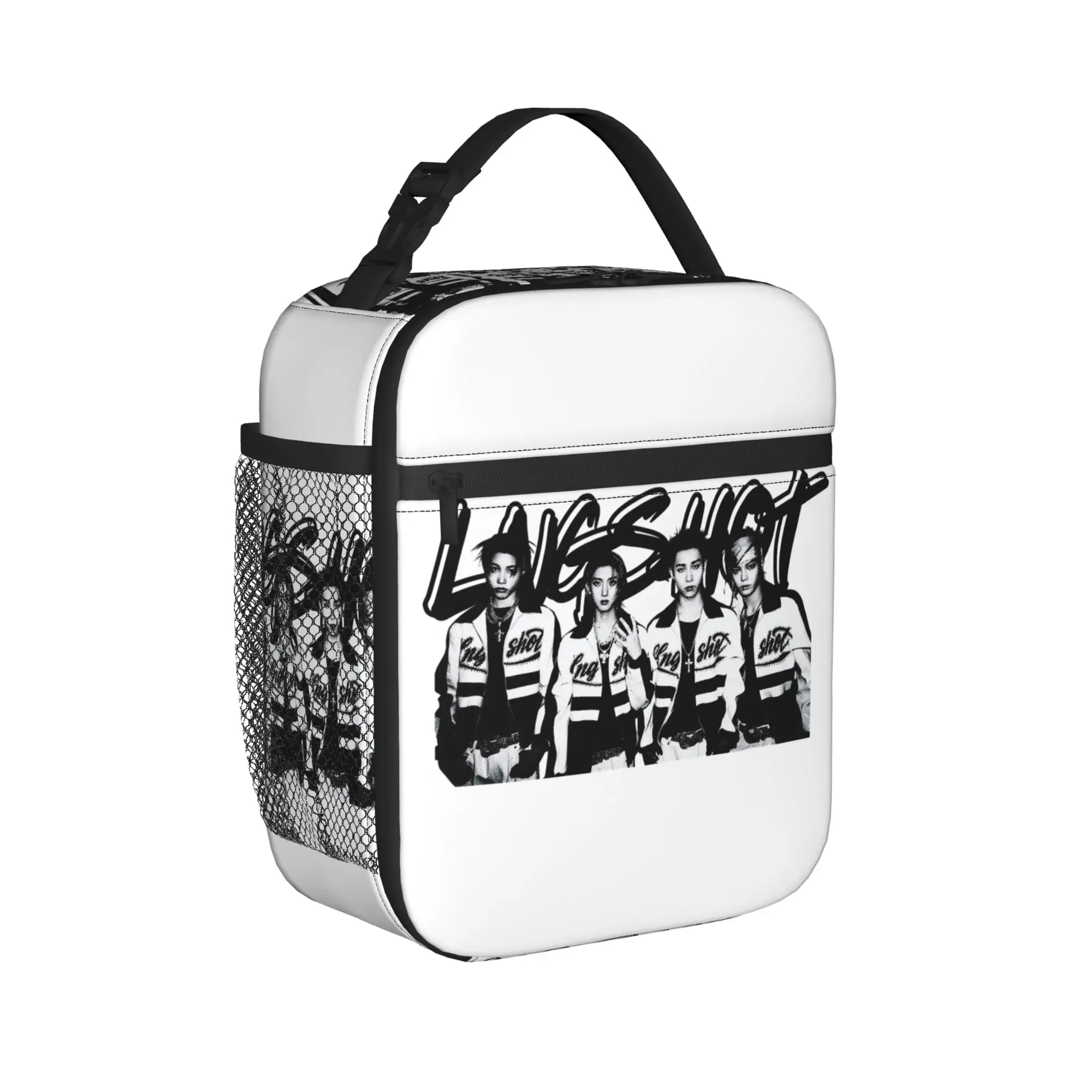 LNGSHOTs Kpop Boy Group  Thermal Insulated Lunch Bags for Office  Portable Bento Box Thermal Cooler Lunch Boxes