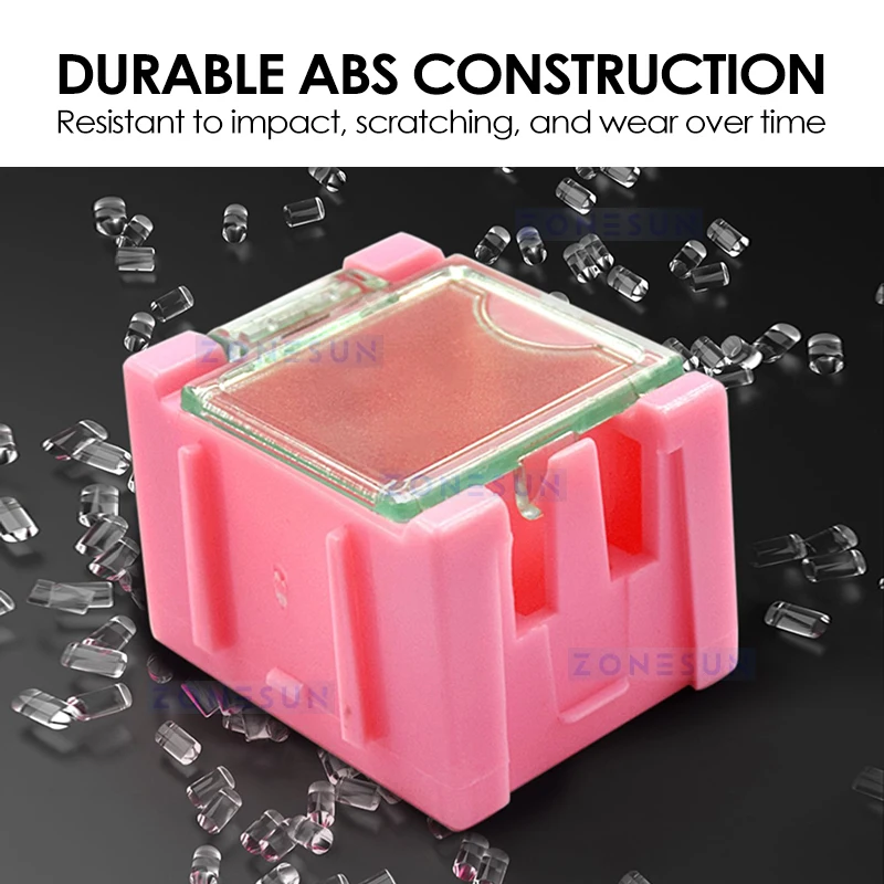 ZONESUN ZS-SC1 Plastic Storage Boxes Cases Jewelry Organizer Component Box Compartment Containers for Custom Letter Stamps