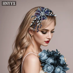 HNYYX European Crystal Hair Accessories Retro Ladies Mesh Headband Wedding Bride Bridesmaid Headpieces Girl Hair Headwear A220