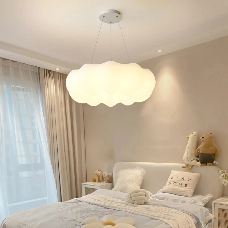 

Modern LED Pendant Chandelier Light White Lamps Clouds Child Ligh Bedside Dining Table Living Room Kitchen Hanging