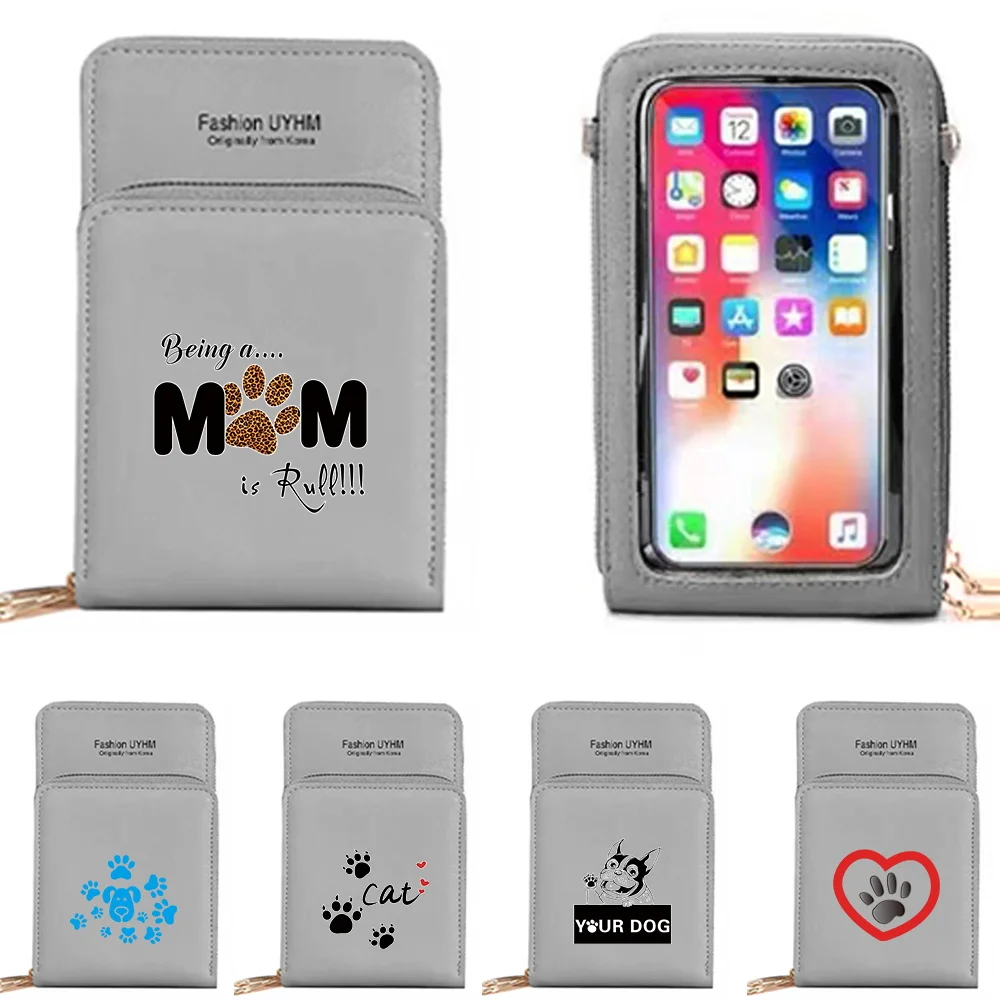 

Fashion Stylish Slim Phone Crossbody Footprints Printing with Adjustable Strap Ideal for Hands Free Daily Errands and Outings
