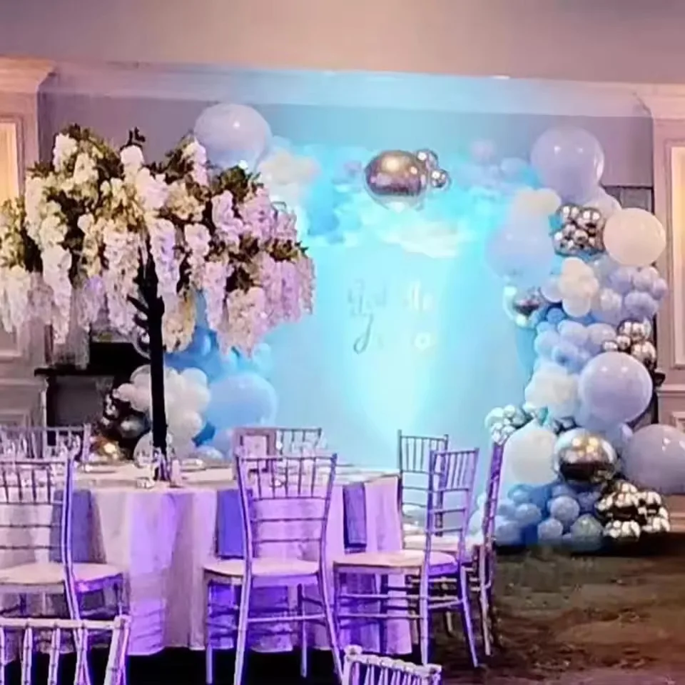 

Artificial Wisteria Flower Tree Wedding Centerpiece Indoor Decoration Garden Supplies White and Purple