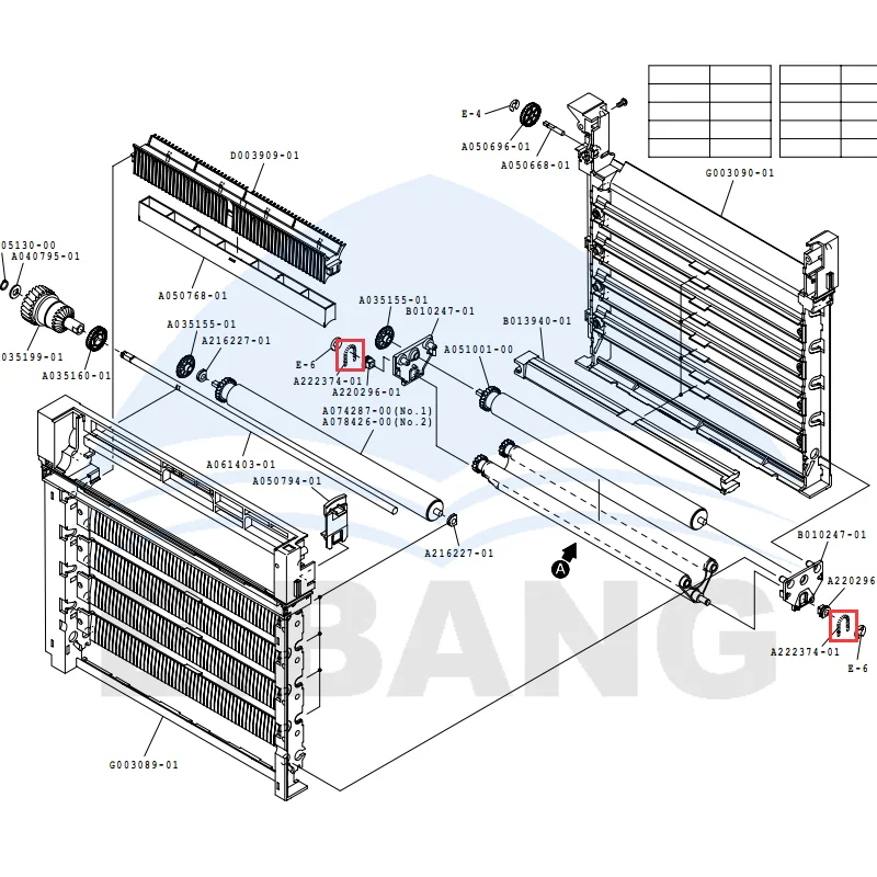 A222374/A080861 QSS Slot Frame Bottom Spring for Noritsu Color Expansion Minilab Printing Machine Replacement Part
