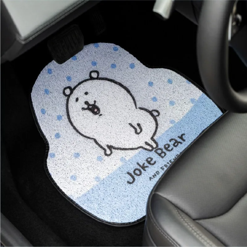 Hot Chiikawa Joke Bear Car Floor Mat Anti Slip Stain Resistant Wear Resistant Thick Material Easy Clean Car Interior Decoration
