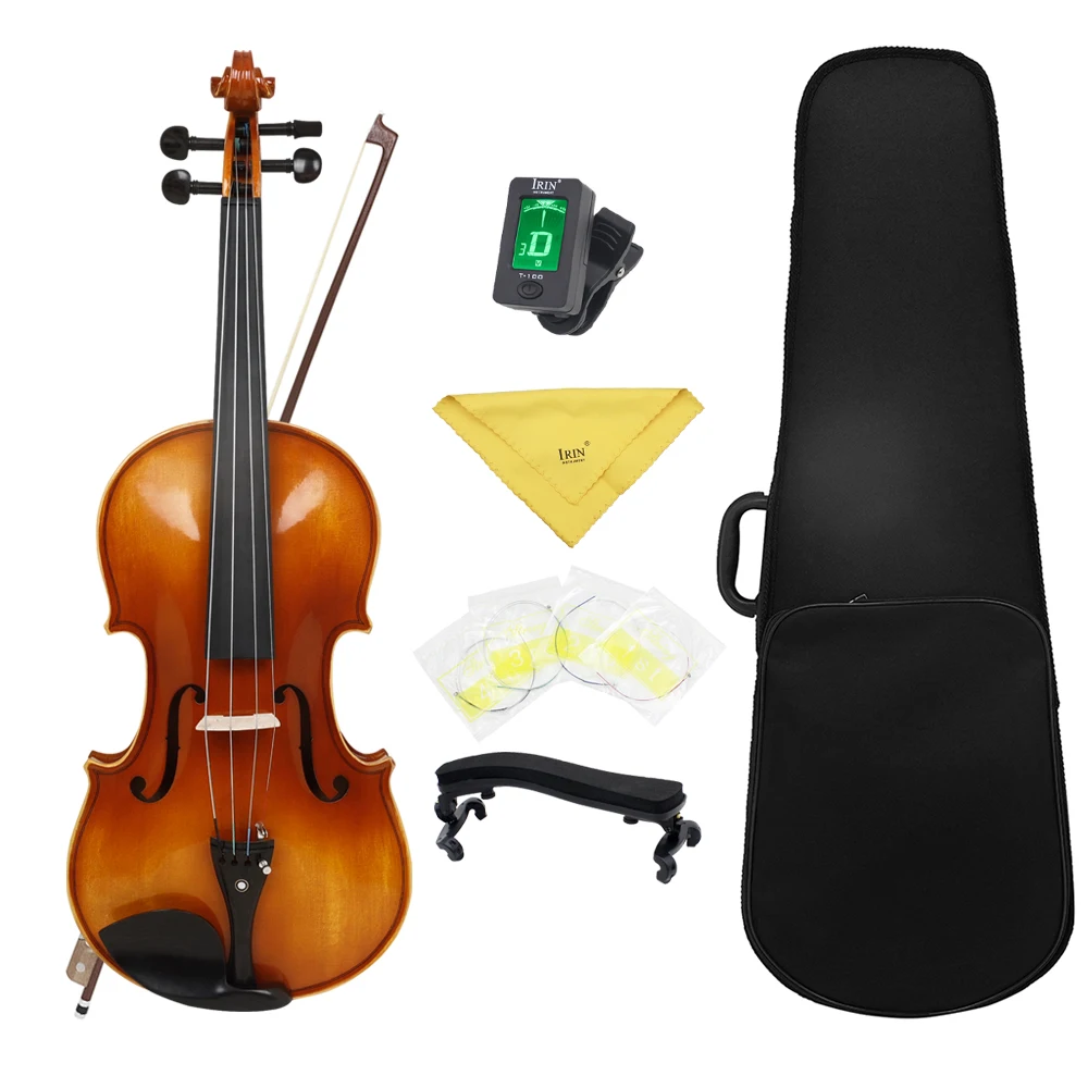 Astonvilla 16 Inch Viola Spruce Panel Acoustic Viola With Case Bow Strings Shoulder Rest Tuner Cloth Parts & Accessories