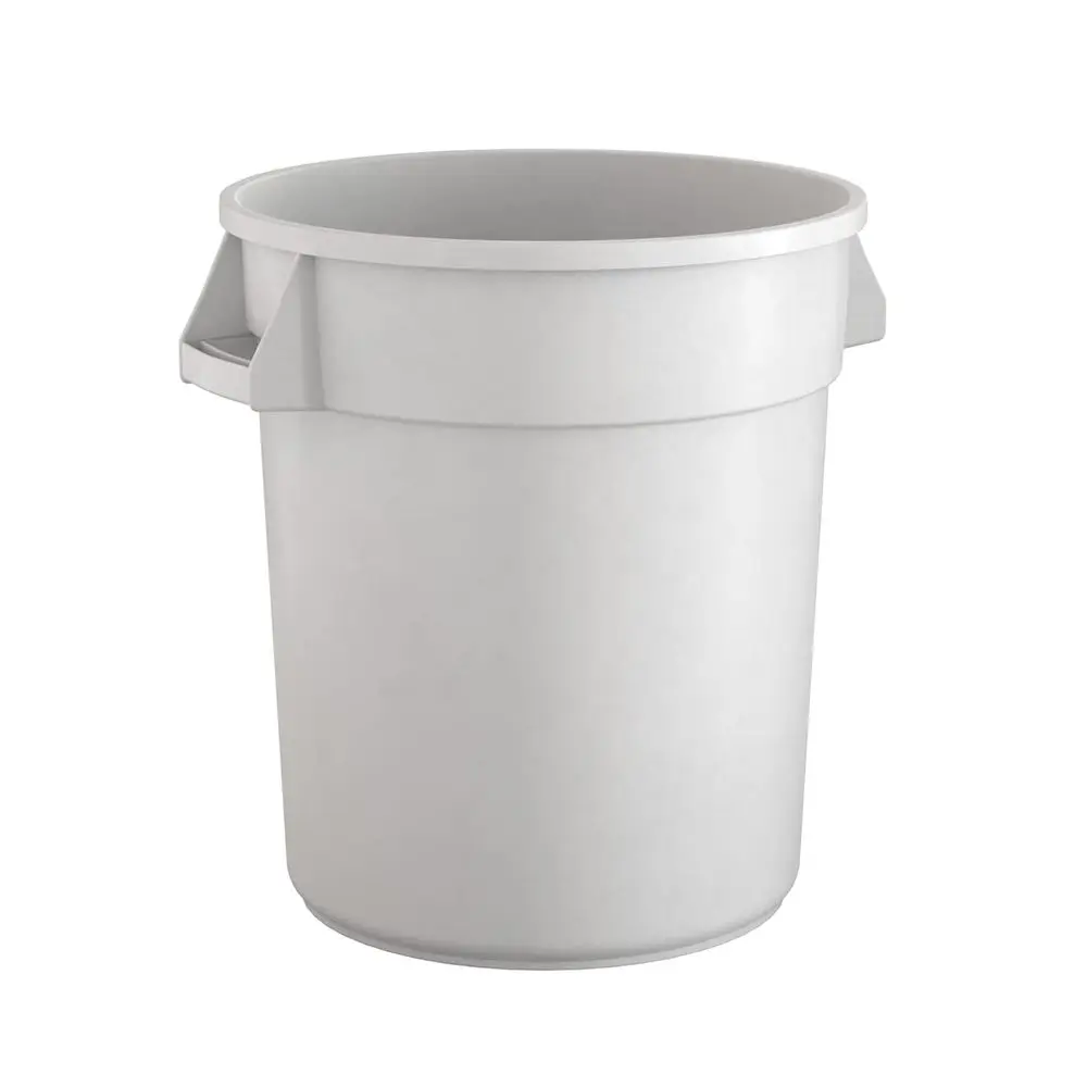 

20 Gallon White Round Heavy-Duty Commercial Trash Bin, Ideal for Restaurants, Offices, Schools, and More