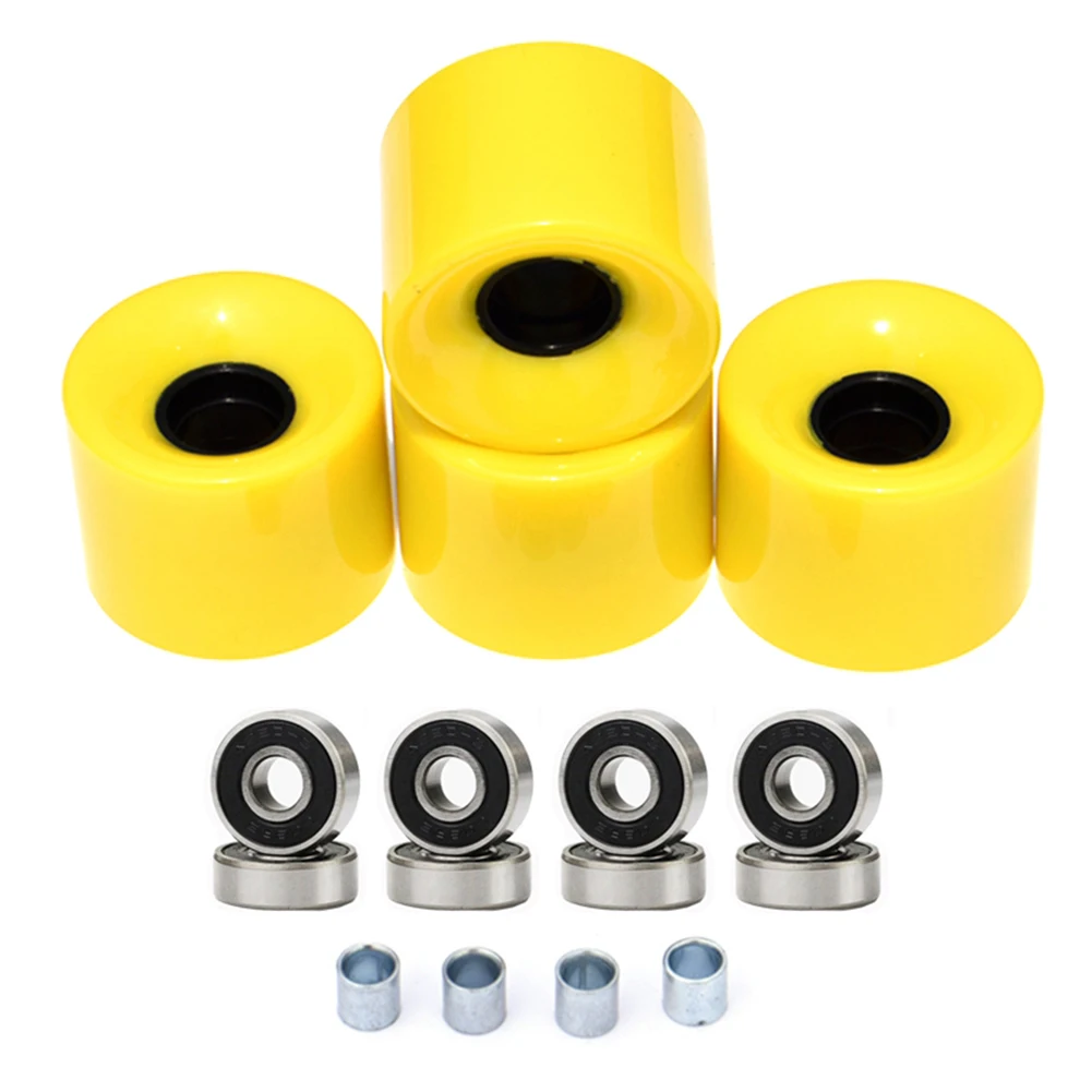 4 Uds ruedas para monopatín Longboard 60x45mm 78A ABEC-9 608RS rodamientos de bolas espaciadores juego rueda de patinaje sobre ruedas para Cruiser