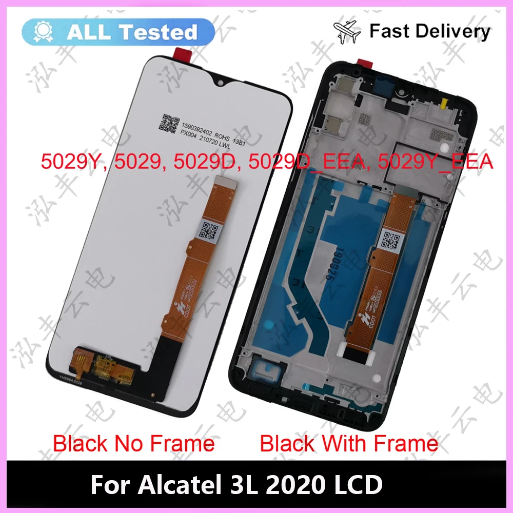 

ЖК-дисплей с рамкой для ALCATEL 3L 2020, дигитайзер в сборе, запасные части для ремонта, ЖК-экран 5029Y 5029D 5029