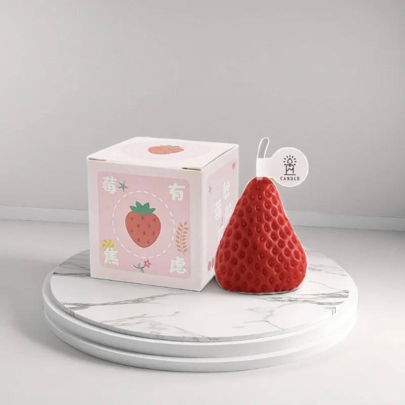 Candela per aromaterapia alla fragola Candele profumate fatte a mano romantiche per regali di compleanno per decorazioni per la casa, feste di San Valentino