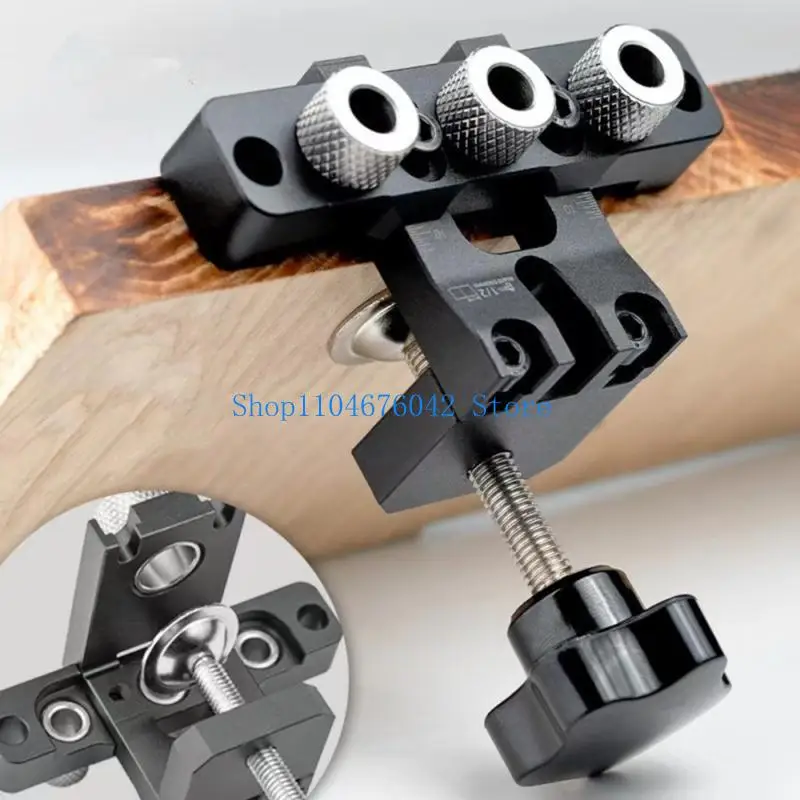 652F 3 in 1 Adjustable Doweling Jig Drilling Operation Tool Opener Drilling Locator