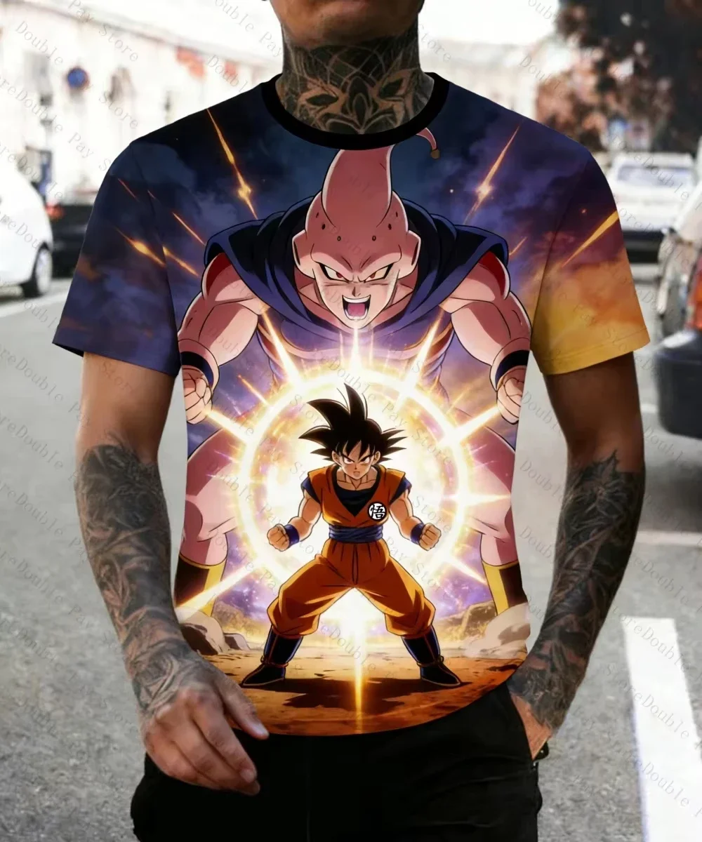 2026 Sommer Dragon Ball T-Shirt Kinder Oberteile Anime Figuren Son Goku Super Saiyan T-Shirt Jungen T-Shirts Kinder Kurzarm
