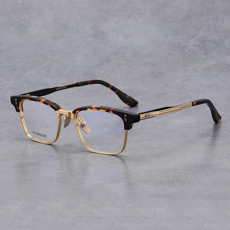 American Luxury Brand Design Glasses Frame for Men Vintage Titanium Square Eyeglasses Top Quality Handmade Trendy Eyewear - Image 5
