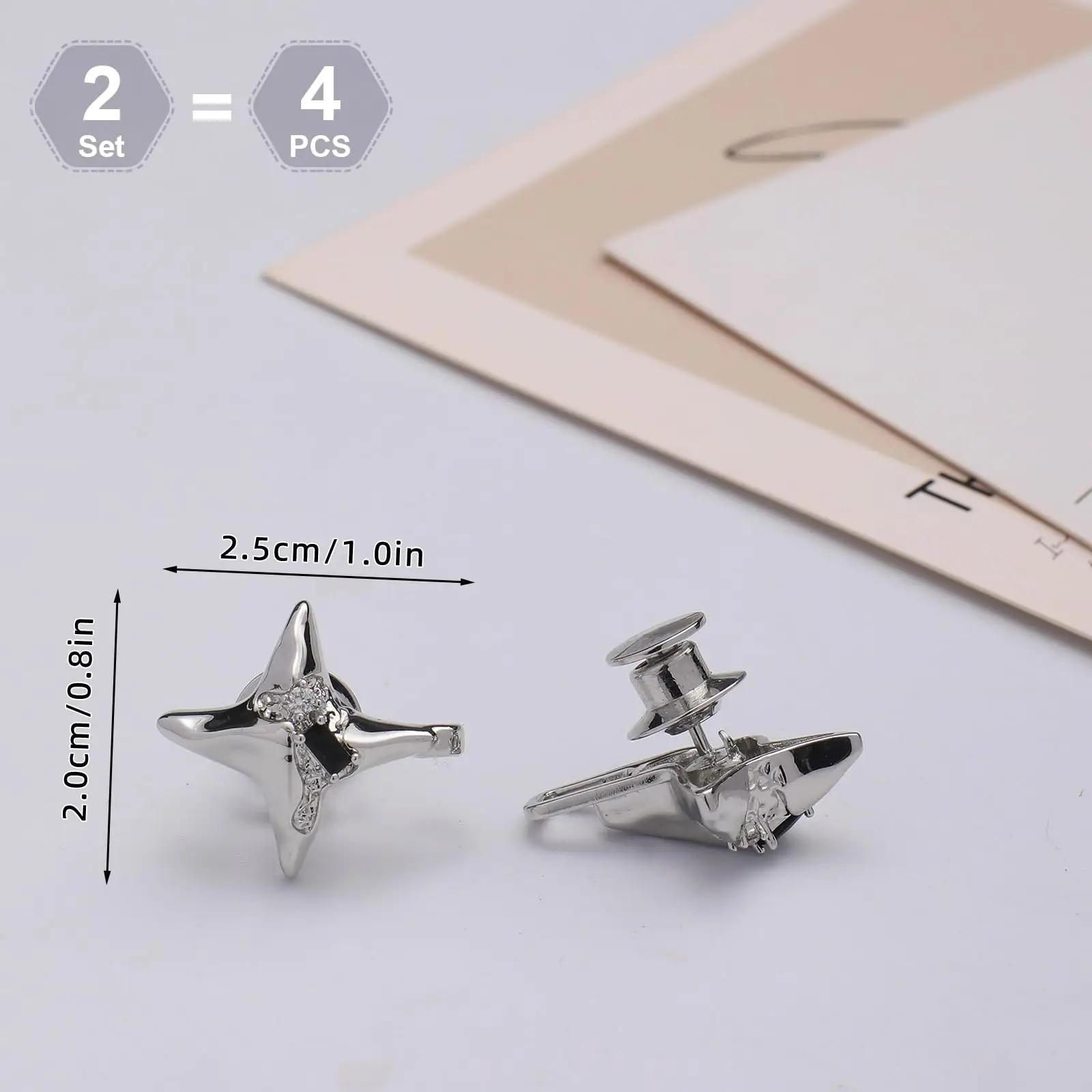 2 Set Pant Waist Tightener,Night Sky Stars Waist Clip No Sew Jean Buttons for Loose Jeans Skirts Dresses for Women