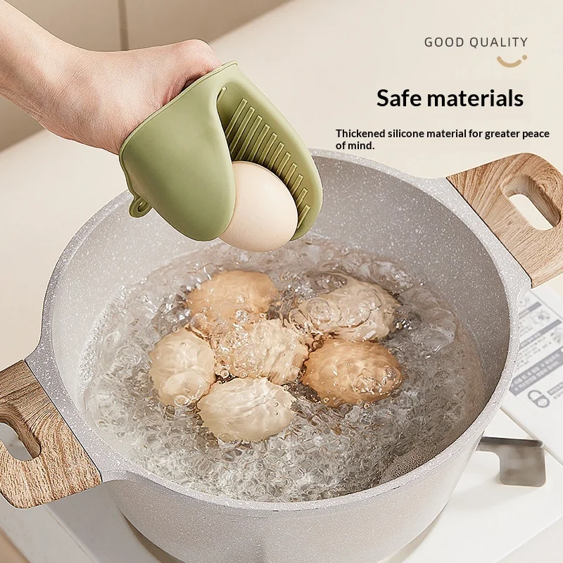 New Mini Oven Gloves Silicone Pinch Grips Heat Insulation Anti Scald Pot Handle Clip Kitchen Gadgets for Cooking Baking Home Use - view 6