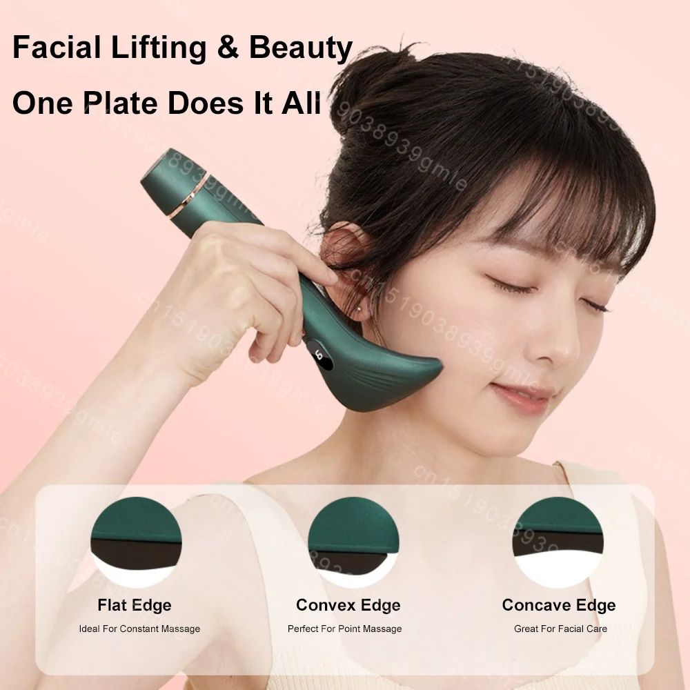 

Electric Scraping Instrument Neck Vibration Meridian Brush Heating Eye Massager Acupoint Massage Relax Facial Lifting Firming