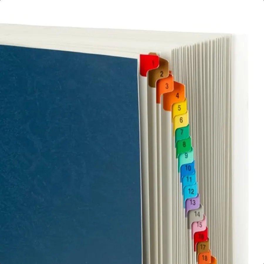 Blue Summit File da scrivania espandibile Letter Size 31 Divisori per l'organizzazione quotidiana 25PT Blue PrboardFile da scrivania espandibile giornaliero 131 L