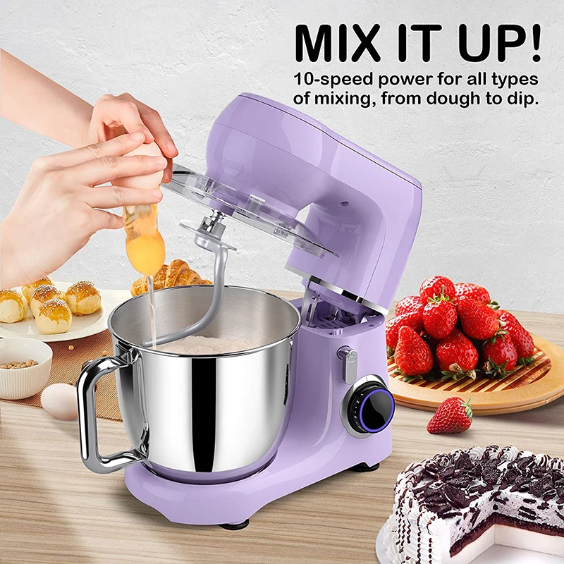 Home Use Cake Food Stand Mixer 600W Electric Batidora Kitchenaid Mixer With Blender, Dough Hook