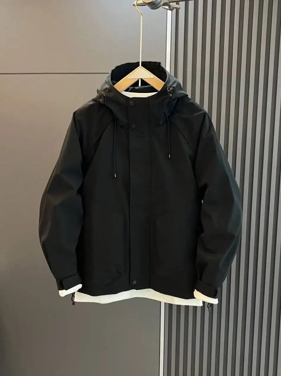 

Мужское весенне-осеннее пальто-джат свободного кроя, ветрозащитный, с капюшоном, повседневная модная новая рабочая одежда, модная полиэстеровая нейлоновая одежда Cosite...