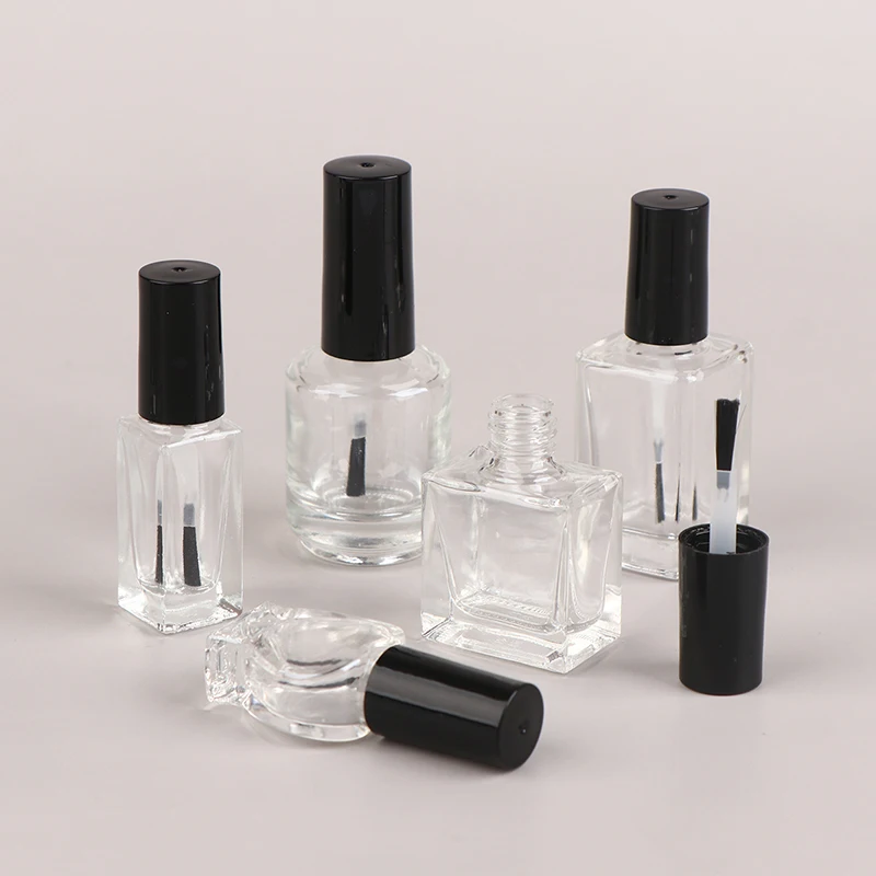 1PC 3/4/5/8/10/15ml Sub-packed Polish Bottle Nail Gel Empty Bottle with Brush Glass Empty Blending Bottle Touch-up Container