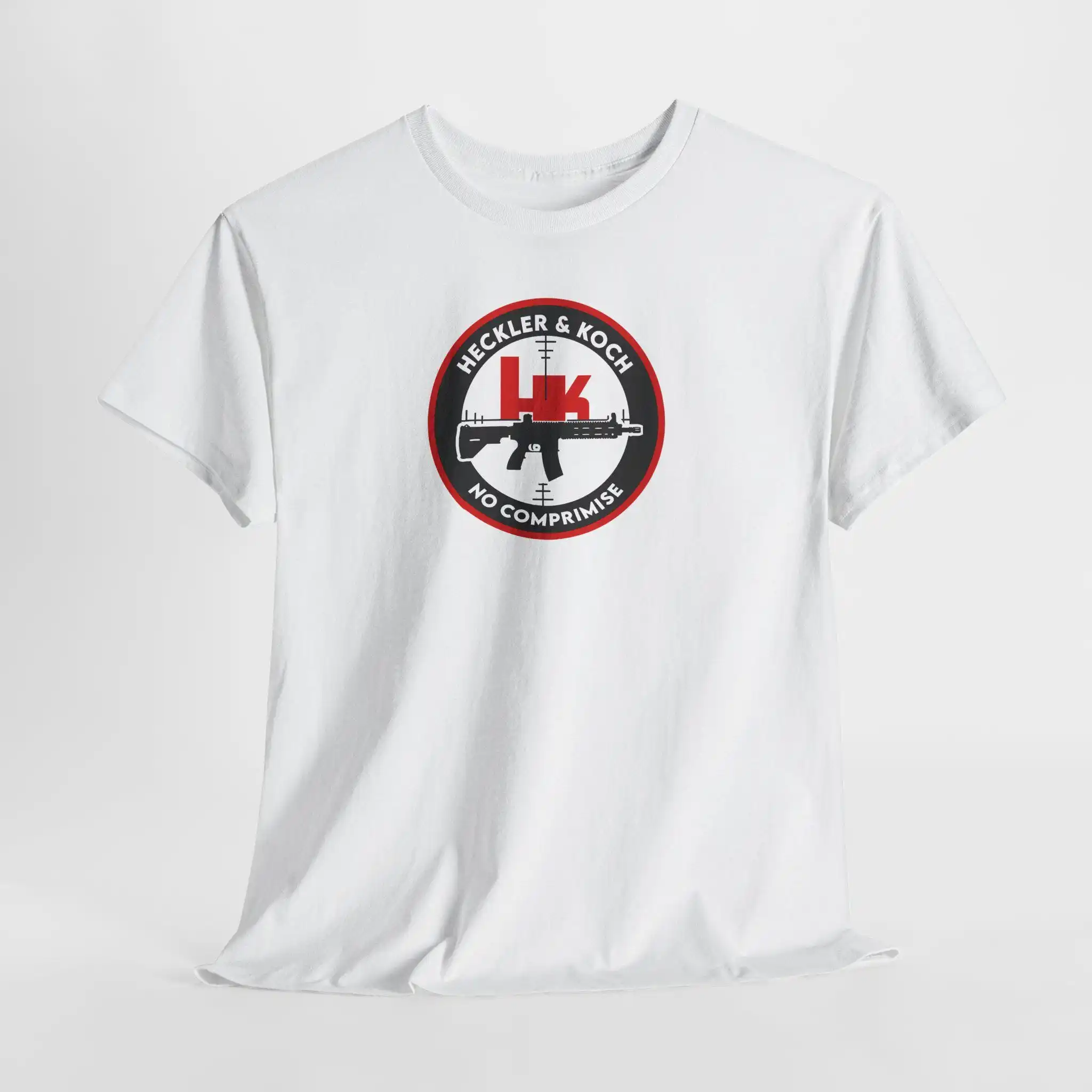 2026 New Family Matching Unisex Oversized Streetwear T Shirt HK No Compromise Tactical Rifle Round Logo Graphic Short Sleeve Tee