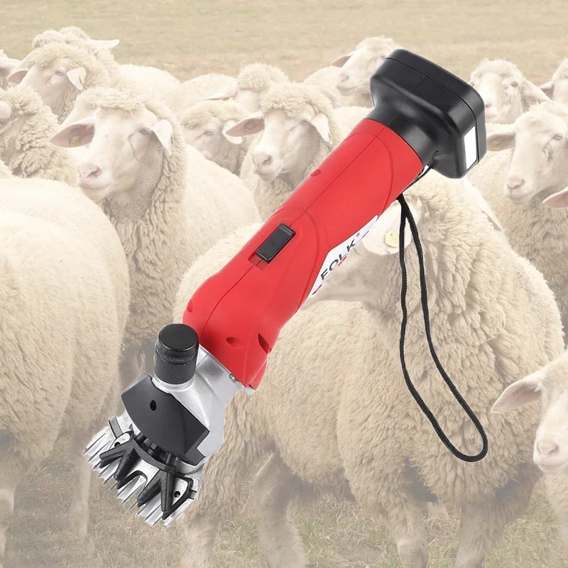 High Quality FOLK Brand 180W Motorized Sheep Hair Cutting Clipper 76mm Heavy-Duty Blade 2500SPM CE&ROHS Certified 220V/110V Farm