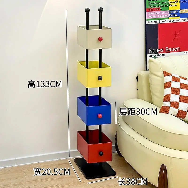 Dopamine bookshelf floor shelf wall corner narrow wrought iron vertical bookcase integrated against the wall book storage