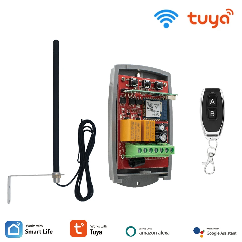 

2CH Tuya Auto Gate Control Opener Opening Door Garage Wifi 433 433.92mhz External Receiver 433MHz Antenna Radio Signal Booster