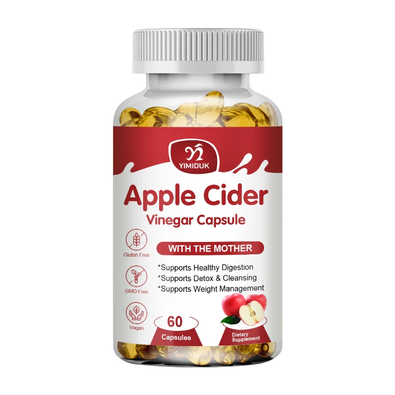 Apple Cider Vinegar Capsules with The Mother - Help Improve Energy, Immunity, Digestion & Metabolism - Powerful Cleanser & Detox