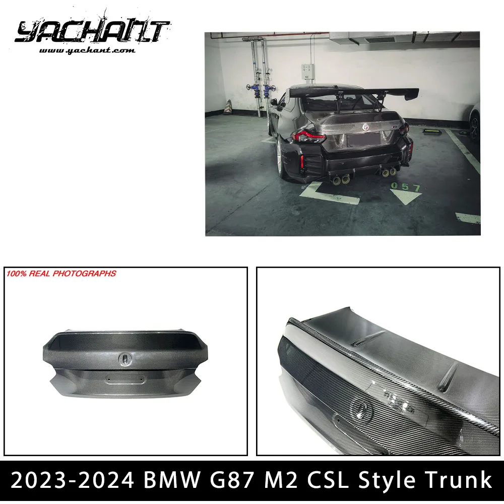 

Car Accessories Dry Carbon Fiber DCF CSL Style Rear Trunk Fit For 2023-2024 G87 M2