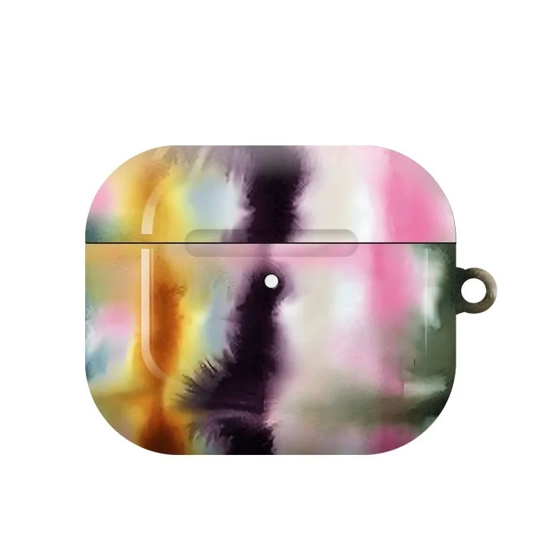 

Pink Creative Ink Painting Apple AirPods 2 3 4 Pro2 Earphone Case Suitable for Anti Drop and Anti Loss Earphone Protective Cover