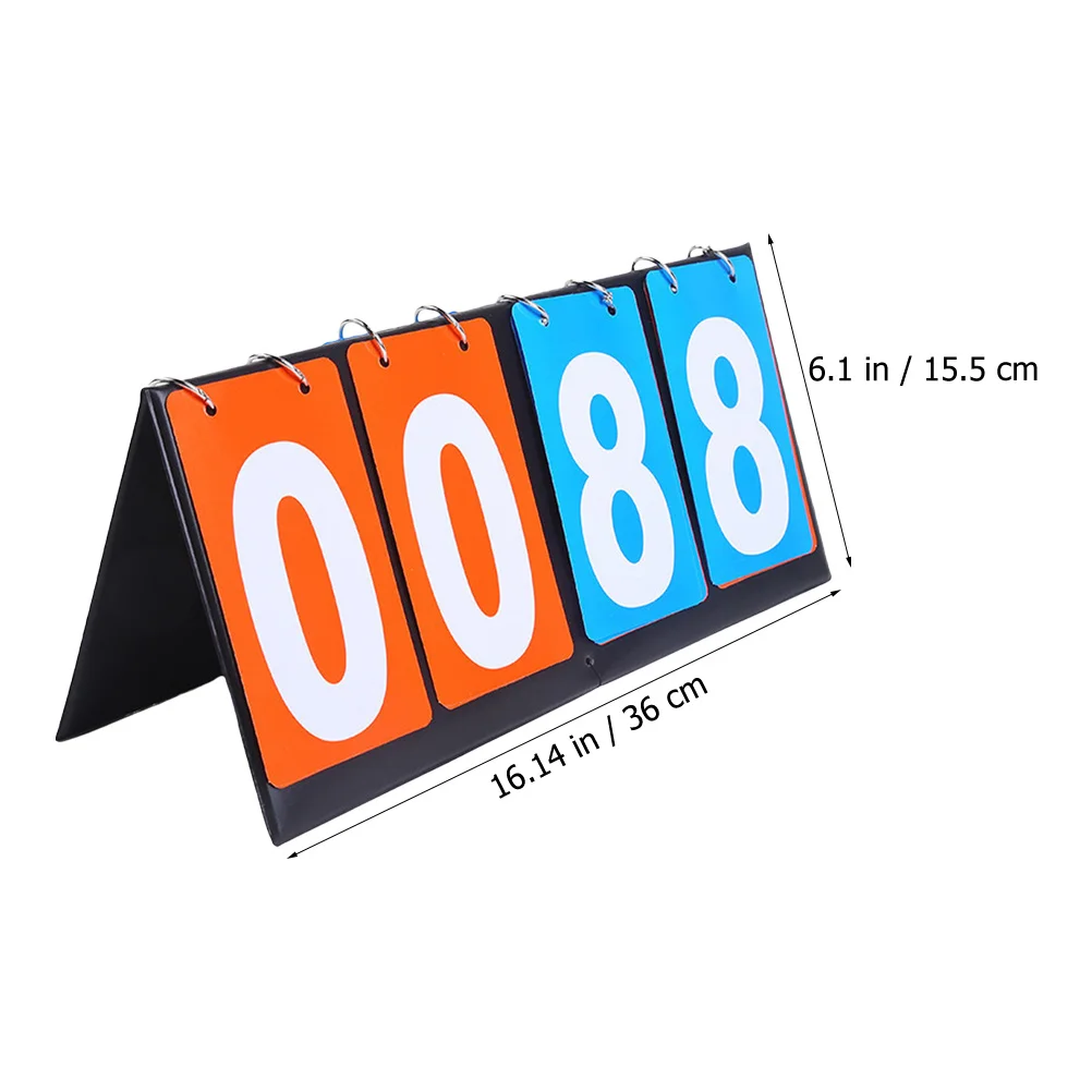4-Digit Scoreboard Professional Sports Score Keeper Portable Competition Score Flipper Durable Waterproof Sporting Supplies