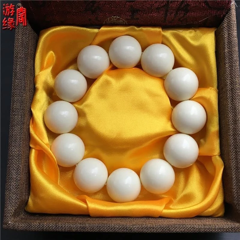 Vintage 2.0 's with Ancient Buddhist and Bodhi Beads, Ivory Fruit Bracelet 2.0 for Men