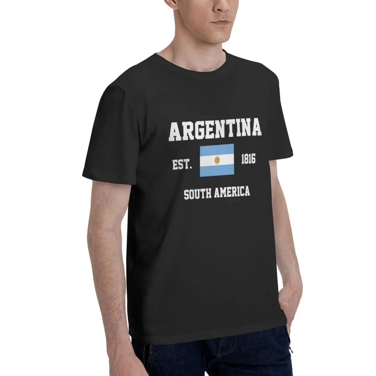 100% Cotton Argentina Argentinian Flag t shirts Men Casual tshirts Women Clothing T-Shirts Tops Tees S-6XL Gift