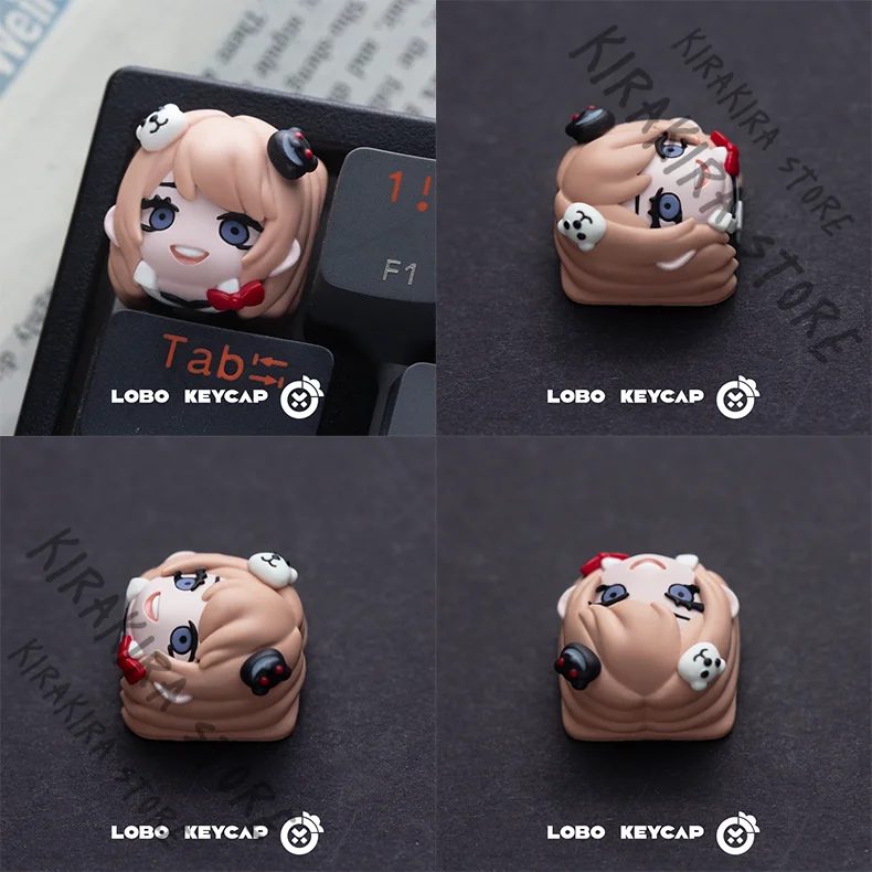 

Danganronpa Enoshima Junko Kawaii Cosplay Anime Resin Three-dimensional Craft Mechanical Keyboard Keycap Mascot Collect