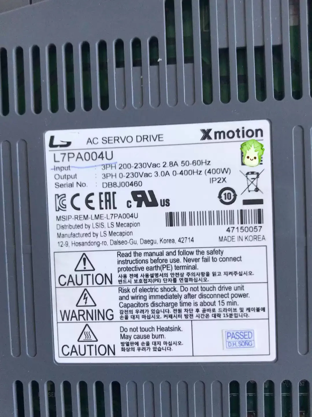 L7PA004U Сервопривод для LS